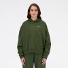 Mulheres New Balance Camisolas E Camisolas Com Capuz | Linear Heritage Brushed Back Fleece Hoodie