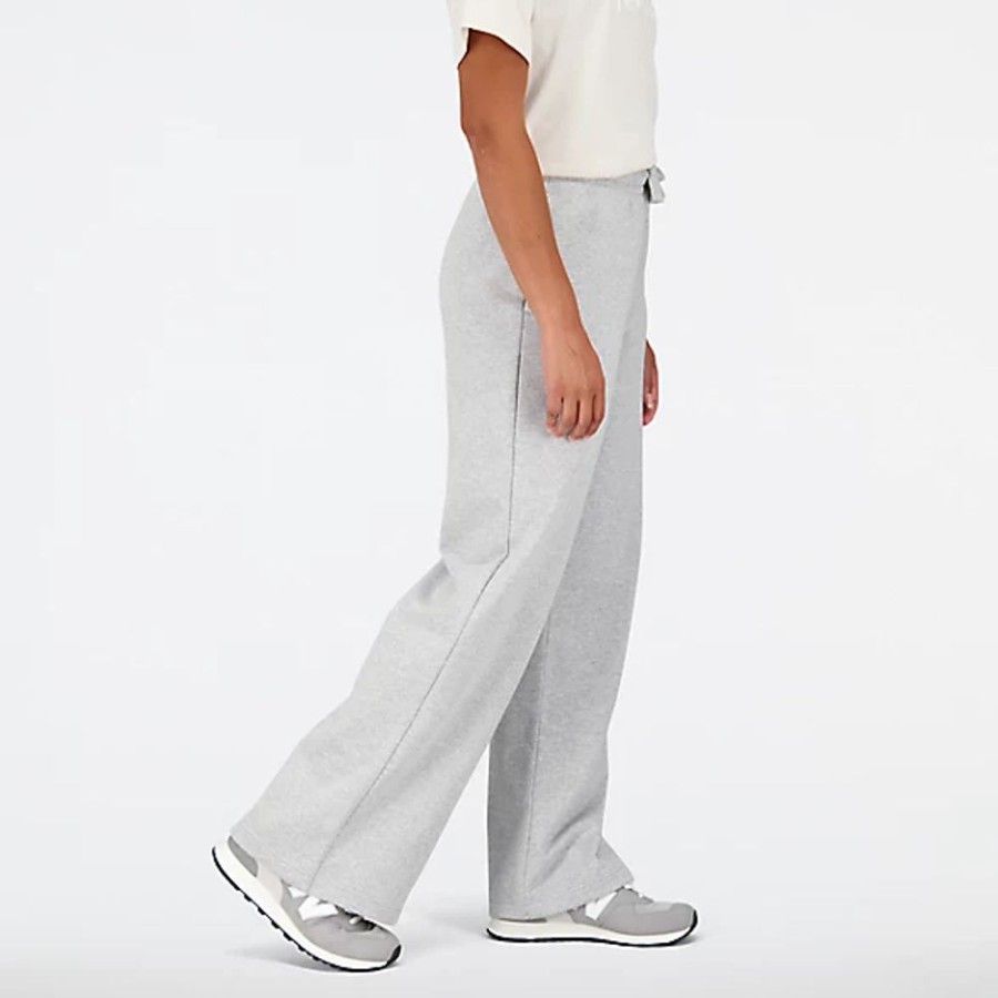 Mulheres New Balance Calcas E Leggings | Nb Essentials Stacked Logo Wide Legged Pant