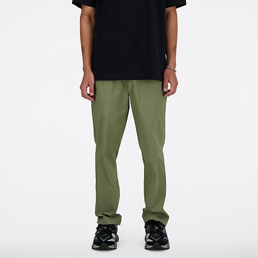 Homens New Balance Calcas E Leggings | Twill Straight Pant 30"