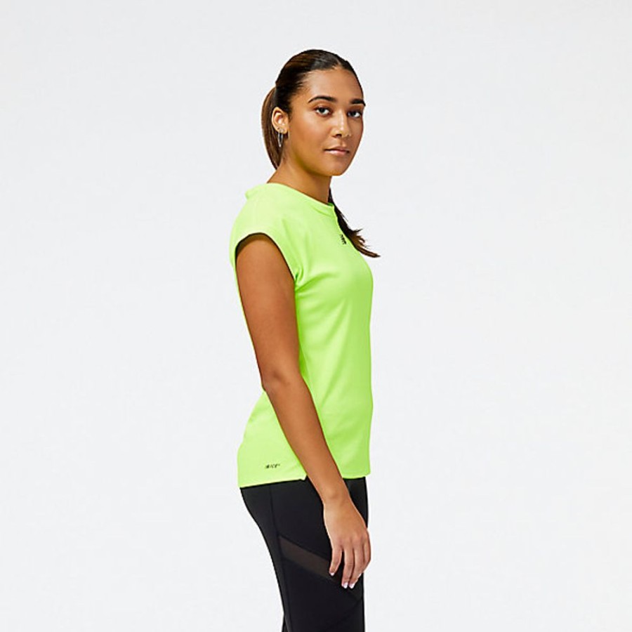 Mulheres New Balance T-Shirts E Partes De Cima | Impact Run At N-Vent Short Sleeve Top