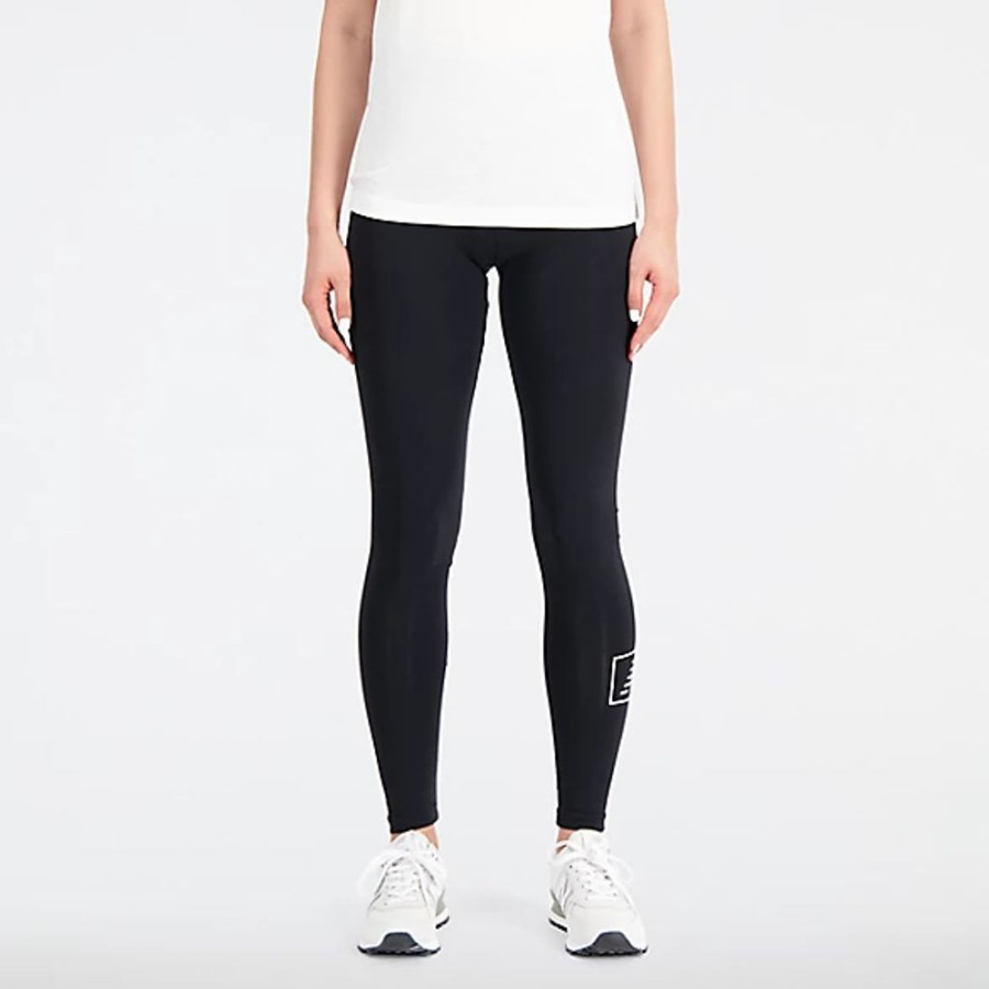 Mulheres New Balance Calcas E Leggings | Essentials Cotton Spandex Tight