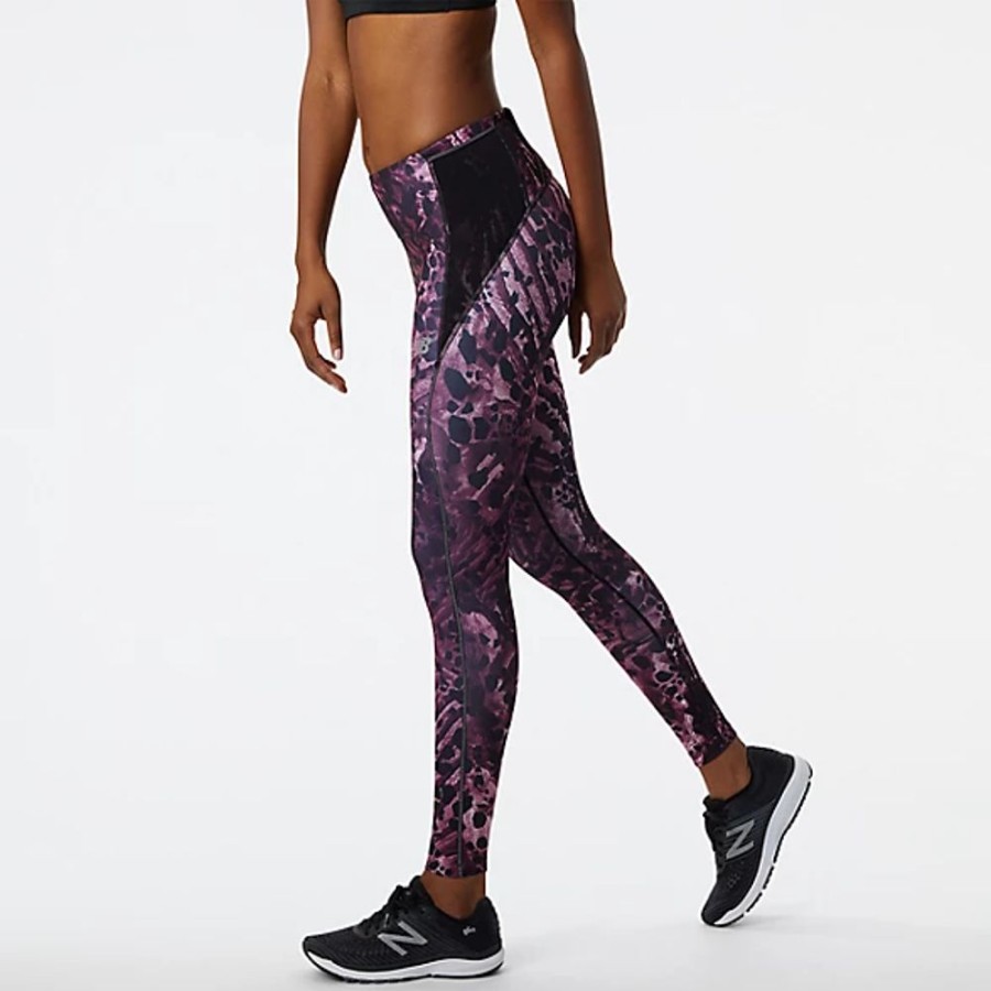 Mulheres New Balance Calcas E Leggings | Printed Impact Run Tight