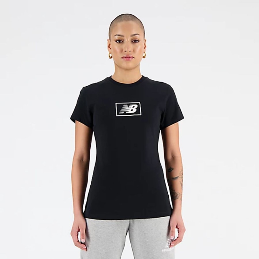 Mulheres New Balance T-Shirts E Partes De Cima | Essentials Cotton Jersey Athletic Fit T-Shirt