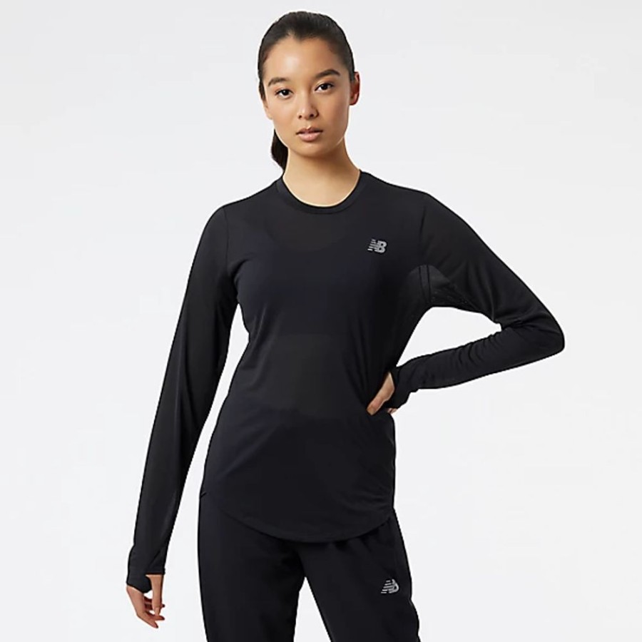 Mulheres New Balance T-Shirts E Partes De Cima | Accelerate Long Sleeve Top