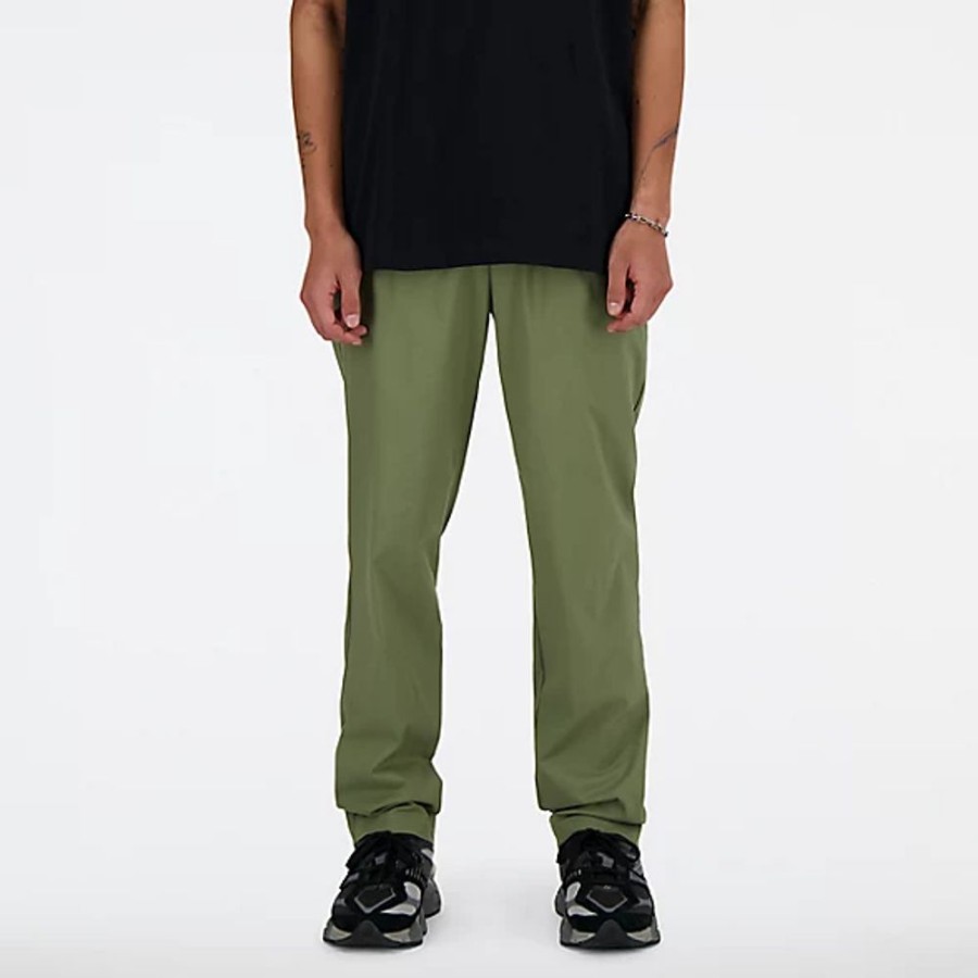 Homens New Balance Calcas E Leggings | Twill Straight Pant 32"