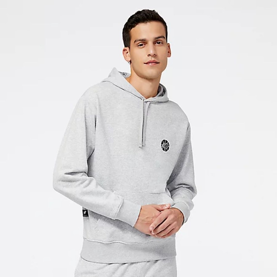 Homens New Balance Camisolas E Camisolas Com Capuz | Hoodie Nb Hoops Essentials Fundamental