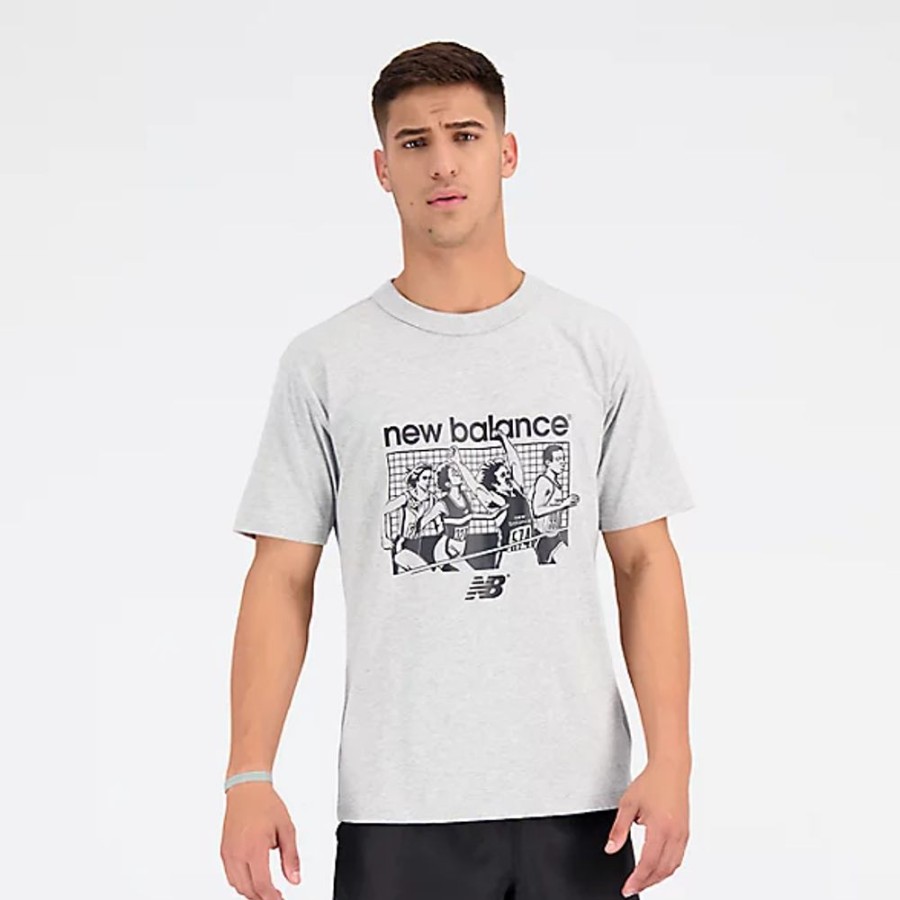 Homens New Balance T-Shirts E Partes De Cima | T-Shirt Athletics Remastered Graphic Cotton Jersey Short Sleeve